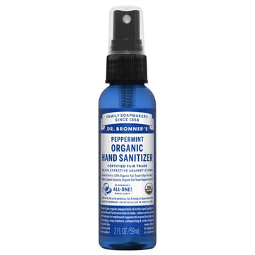 Lotion désinfectante pour les mains Dr Bronner's Peppermint 60 ml