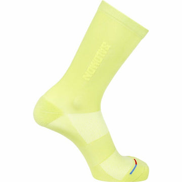 Chaussettes de Sport Salomon 365 Crew Jaune Kaki Trail