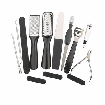 Sets de manucure et de pédicure Paloma Beauties HIGIENE Y BIENESTAR Noir 10 Pièces