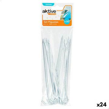 Sardines de camping Aktive (24 Unités) 10 Pièces 160 mm Ø 5 mm