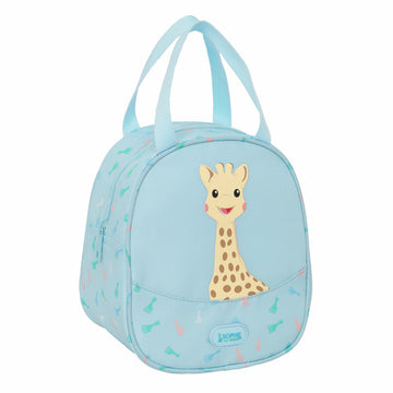 Sac glacière goûter Sophie la Girafe Bleu 19 x 22 x 14 cm
