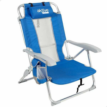 Chaise de Plage Aktive 49 x 56 x 78 cm Celeste