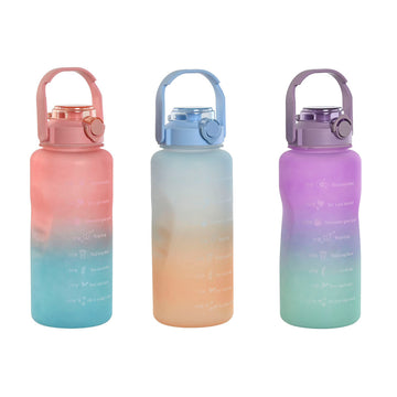 Bouteille d'eau Home ESPRIT Bleu Rose Turquoise Lila polypropylène PET 2 L (3 Unités)