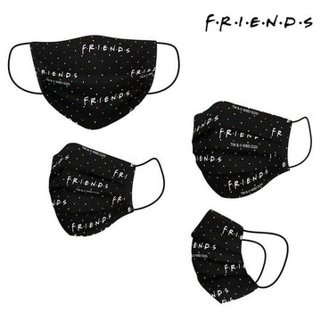 Masque en tissu hygiénique réutilisable Friends black