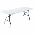 Marbueno Table Pliable Résine Blanc 180X70X74 cm Restauration, Plage, Camping 10529