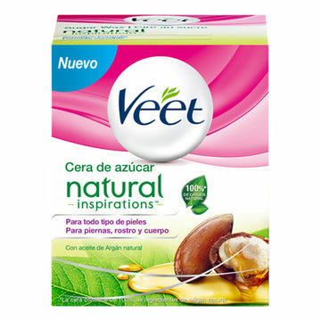 Crème Épilatoire Corporelle Veet Cera Tibia Natural 250 ml Huile d'Argan Sucre