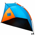 pare-vent de plage Aktive 200 x 120 x 125 cm Bleu Orange (4 Unités)