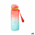 Bouteille d'eau Bewinner Multicouleur 600 ml 7,4 x 7,4 x 19 cm (12 Unités)